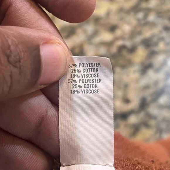 Aerie Women Small Sweatshirt 1/4 Zip Cropped Raw Edge Long Sleeve Burnt Orange - Picture 3 of 6